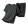 thumbnail image 2 of JDQJBZ Men's Lightweight Pajama Set Short Sleeve Loose Fit Sleep Shorts Loungewear, 2 of 5