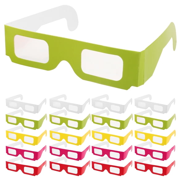 Shisuyan 3D Glasses Yellow 30Pcs Light Transformation