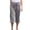 Grey, variant on zanvin Lightweight Summer Pants Women Casual Cotton Linen Cropped Pants Elastic Waist Drawstring Wide Leg Capris Trousers