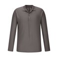 thumbnail image 2 of Jalioing Men's Collared Shirt Long Sleeve Button Golf Shirts Business Casual Ribbed Stretchy Pullover Tee, 2 of 5