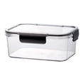 thumbnail image 1 of yulier Plastic Food Storage Container with Snap Lids, Clear Rectangle Meal Prep Container, Freezer Airtight Leakproof Food Fresh-Keeping Box for Fruits Vegetables Butter Cheese, 1 of 6