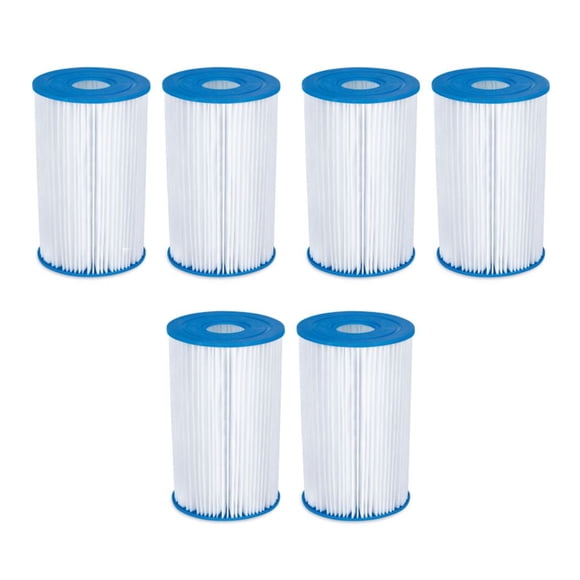 Summer Waves Replacement Type B Pool and Spa Filter Cartridge (6 Pack)