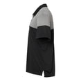 thumbnail image 3 of Adidas Mens Heathered 3-Stripes Colorblock Polo, S, Blaze OrangeVista Grey, 3 of 4