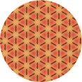 thumbnail image 1 of Ahgly Company Tapis d'Intérieur Ronds Transitionnels Lavables à la Machine, Rouge Lave, 7 Pieds Rond, 1 of 7