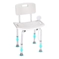 thumbnail image 1 of KFFKFF Bath Stool, Shower Bench with Backrest, Height Modifiable Bathing Seat, Interior Shower and Bathtub Chair, Slip-resistant Bathroom Stool for Seniors, Disabled, Handicapped, 1 of 9