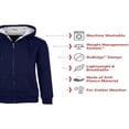 thumbnail image 2 of Sweat à Capuche Zippé Doublé en Sherpa Tech pour Femmes avec Poche Poitrine, 2 of 5
