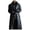 Black, variant on FYEGRE PU Faux Leather Long Jacket for Men's Vintage Lapel Gothic Trench Coat Outwear Red XXL