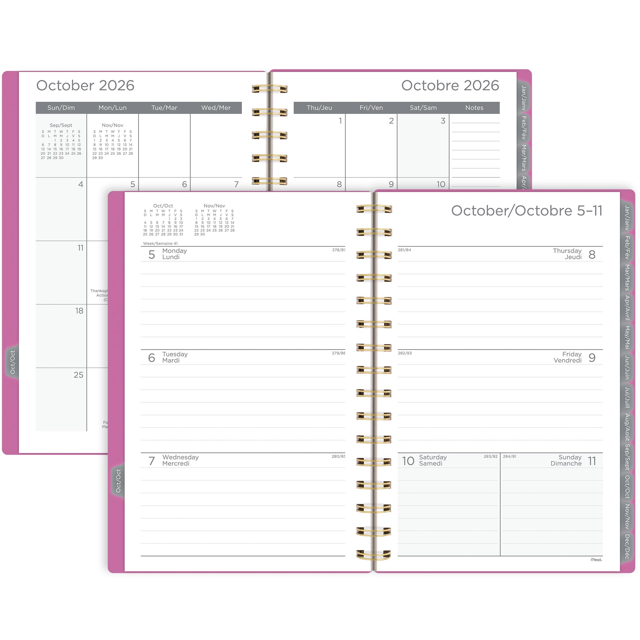 2027 Mead® Summer Blossom Large Weekly and Monthly Planner