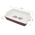 thumbnail image 2 of Holiday Time Cranberry Spice Collection Berry Rectangular Baking Dish Large, 15.5” x 9.8”, Stoneware, 1 Count, 2 of 7