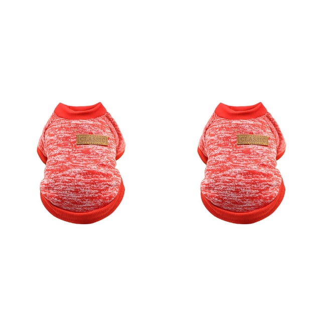 (Lot de 2) Rinsvye Vêtements pour Chien Chiot Classique Petit Chien pour Chandail Chandail en Molleton Vêtements pour Chien Vêtements pour Chien Chandail Chaud Hiver