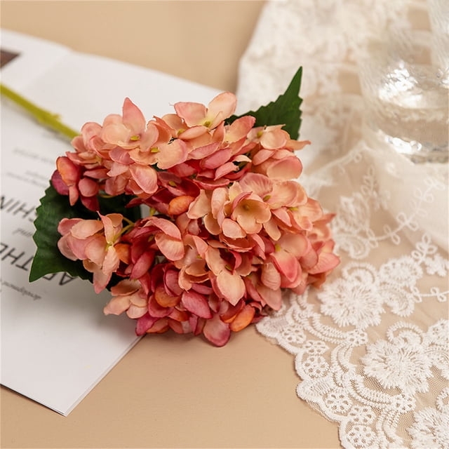 XZNGL Fake Flowers Outdoor Fake Flowers for Decoration Hydrangeas Fake Flowers Simulation Flowers Hydrangea Home Decoration Wedding Hand Bouquet Flower Flower Wall Fake Flowers Hanging Fake Flowers