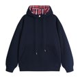 thumbnail image 1 of RXIRUCGD Hommes Décontracté Mode Uni Manches Longues Hauts Blouse Chandail à Capuchon Chandails, Marine, Taille : M, 1 of 2