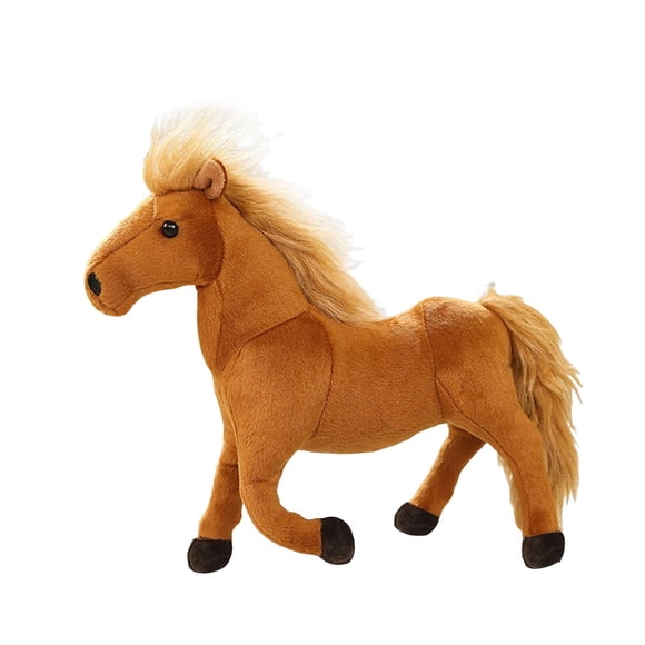 Stuffed Animals Horse Decorative for Holiday Animal Themed Parties Bedroom Dark Brown
