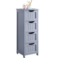 thumbnail image 1 of Yaheetech Free-Standing Bathroom Floor Cabinet with 4 Drawers, 1 of 6