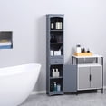 thumbnail image 2 of HOMCOM Bathroom Storage Cabinet, Tall Linen Tower with Shelves and Drawer, 2 of 10