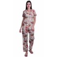 thumbnail image 1 of Moomaya Ensemble de Pyjama en Coton Imprimé à Col Cranté, Boutonné, pour Femmes, Tenue de Nuit, 1 of 6