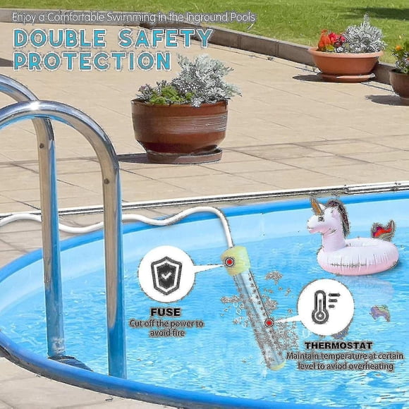 Immersive Electric Water Pool Heater with Stainless Steel Guard_High-quality