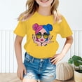 thumbnail image 2 of TZEWGL T-Shirts pour Enfants Impression Graphique Col Rond Manches Courtes Vêtements pour Filles Garçons Taille 7-8T, 2 of 5
