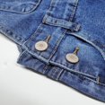 thumbnail image 5 of KIDSCOOL SPACE Girls Shorts, Baby Little Girls Stretchy Denim Shortalls, Deep Blue,2-3 Years, 5 of 5