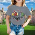 thumbnail image 2 of AWZXDE Hauts pour Filles Enfants Rentrée des Classes T-Shirt Graphique à Manches Courtes Col Rond Lumineux Confortable pour Garçons et Filles, 2 of 4