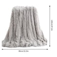 thumbnail image 3 of Bamboohart Fausse Fourrure Extra Douce Unie Réversible Duveteuse Légère à Longs Poils Shaggy Bouffante Douillette Peluche Molletonnée Microfibre Confortable pour Canapé Sofa Lit, 3 of 4