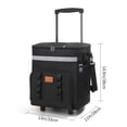 thumbnail image 3 of Jubipavy Telescopic Handle Ice Bag For Outdoor Picnic Large Capacity Rolling Cooler With Wheels Portable Insulated Box For Car Use, 3 of 8