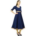 thumbnail image 3 of Bimba Kurti Anarkali pour Femmes avec Bordure Dorée Robe Vêtements Indiens Kurta pour Dames, 3 of 6