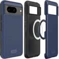 thumbnail image 1 of TUDIA MergeGrip Google Pixel 8 Étui Compatible Magsafe Qualité Militaire Robuste - Bleu Indigo, 1 of 7