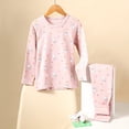thumbnail image 4 of PMVFHDE Pyjamas d'Été pour Fille Mode Décontractée pour Enfants Imprimé Long Tenue de Maison Rose, 4-5 Ans, 4 of 4