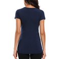 thumbnail image 5 of Vêtements de Grossesse Offres de l'Action de Grâce Liquidation Été Vêtements de Maternité pour Femmes Col Rond Manches Courtes Volants Pli Hauts de Grossesse, 5 of 5