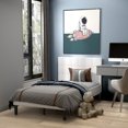 thumbnail image 2 of Costway Twin Upholstered Bed Frame Button Tufted Headboard Mattress Foundation, 2 of 10