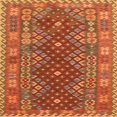 thumbnail image 1 of Ahgly Company Indoor Square Traditional Orange Southwestern Area Rugs, 8' Square, 1 of 6