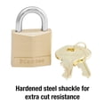 thumbnail image 3 of Master Lock 1-3/16” Solid Brass Body Padlock, 3 of 5