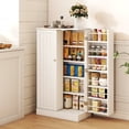 thumbnail image 4 of Costway 41" Farmhouse Kitchen Pantry Storage Cabinet w/Doors Adjustable Shelves, 4 of 10