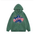 thumbnail image 1 of MesaSe Sweat à Capuche Zippé pour Femmes Mode Imprimé Étoile avec Poches, 1 of 2