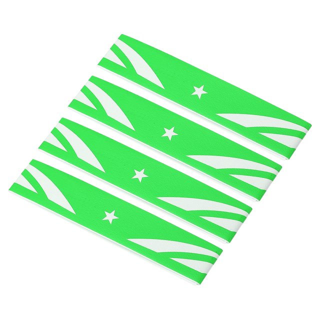 Unique Bargains 9.8'x0.7' Badminton Racket Head PU Protector Sticker Racquet Guard Tape, Green 4 Pack