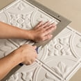 thumbnail image 4 of Genesis 2ft x 2ft White Ceiling Tiles- Waterproof, Washable, Fire-Rated PVC- 12 Pack, 4 of 6