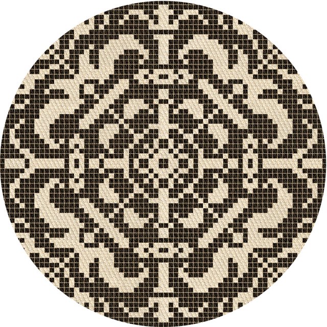 Ahgly Company Machine Washable Indoor Round Transitional Midnight Gray Area Rugs, 4' Round