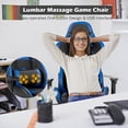 thumbnail image 4 of Goplus Massage Gaming Chair Reclining Swivel Racing Office Chair with Footrest Blue, 4 of 10
