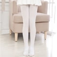 thumbnail image 2 of 2 Pack(WH1 1PCS & BU1 1PCS) Multipack Sweat Pants for Leggings Pantihose Stretchy Basic Full Length Ballet Dance Pants Pantyhose for Spring Summer Stocking, 2 of 4