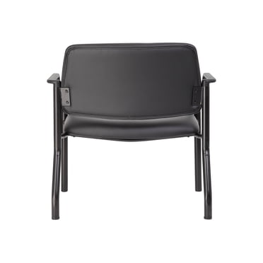 Boss - Chaise - Dossier Mi-Haut - Accoudoirs - Vinyle Antimicrobien - Noir