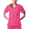 thumbnail image 1 of Liquidation Core par Maevn Haut d'Uniforme Sportif à Col en V Uni pour Femmes, 1 of 1