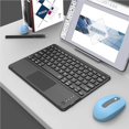 thumbnail image 3 of Clavier Bluetooth Rétroéclairé Coloré de 10 Pouces, Clavier Sans Fil à Commande Tactile, Clavier pour Blanc, 3 of 8