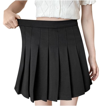 Jupe Plissée pour Femmes Mode Jupe Plissée Ligne A Anti-Usure Taille Haute Jupe Courte