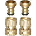 thumbnail image 3 of 2 Sets Garden Hose Quick Connect Fittings 3/4 Inch Thread Adapter Hose End Replacement Fittings, 3 of 6