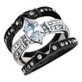 thumbnail image 2 of TopLLC Rings Valentine's Day Engagement Wedding Ring Three-in-One Zircon Couple Ring Ring ring, 2 of 2