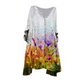 thumbnail image 2 of CEHVOM Robe Vintage pour Femmes, Grande Taille, Vacances, Florale, Manches 3/4, Robes Vintage, 2 of 5