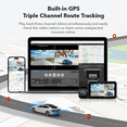 thumbnail image 3 of REDTIGER Dash Cam Front and Rear, Dash Cam 3 Channel with 5G WiFi GPS, Dash Camera Three Way with IR Night Vision, Free 64GB Card, 3 inch IPS Screen, Vehicle, 3 of 9