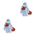 thumbnail image 3 of kurtrusly White Affordable Ghosts Enamel Pin Modern Minimalist Brooche Delicate Intricate Enamel Pin Punk D 2Set, 3 of 6