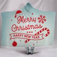 thumbnail image 3 of Agiferg Winter Christmas Pattern Wear Cap Home Blanket Children's Blanket Hooded Shawl, 3 of 3